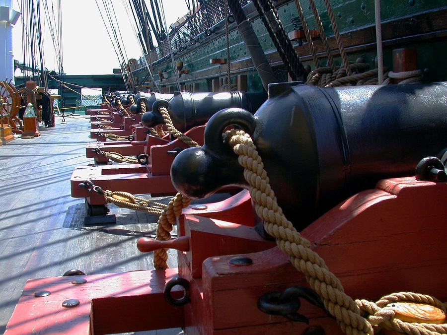 Canons on a deck